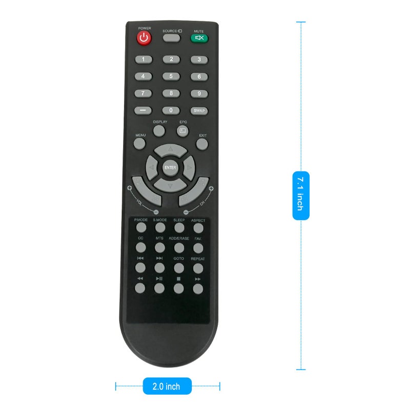 ZdalaMit New Remote Control Replacement Applicable for Polaroid TV 32GSR3000FC 40GSR3000FC 55GTR3000-2 55GTR3000 55GTR3000 DE550M3N4AU-YA4 DE416T1N4AU-PA4 24GSD3000UA 24GSD3000SA 32GSD3000FB 22GSD3000F - Image 5